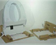 Package that suspends a Washlet in it